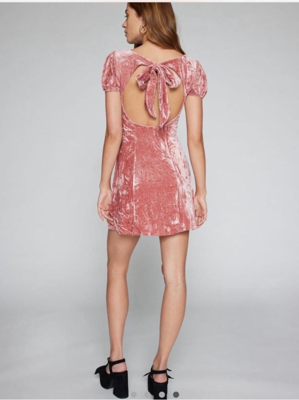 Urban Outfitters Pink Velvet Dress